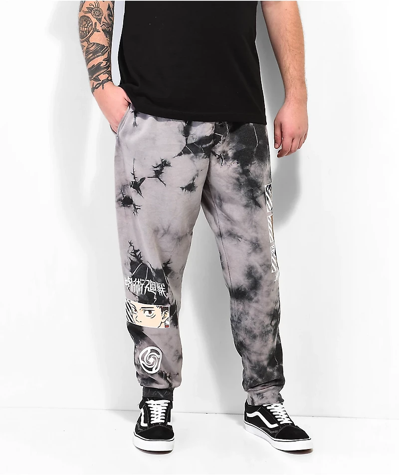Episode x jujutsu Kaisen Black Tie Dye Sweatpants