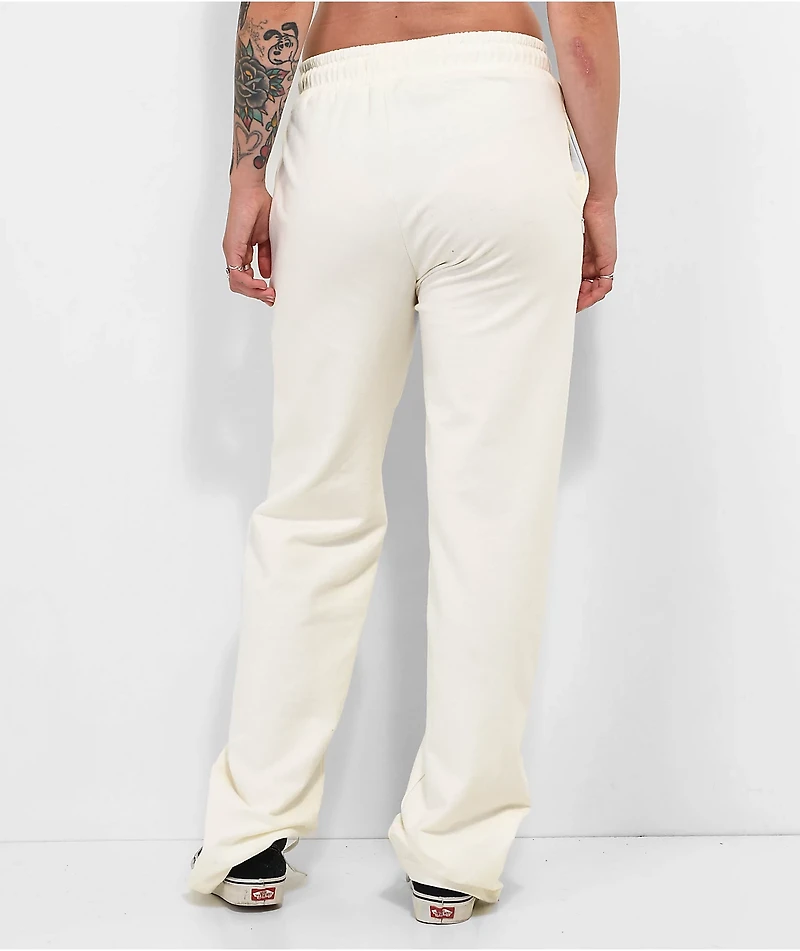 Ervine White Side Slit Sweatpants