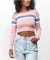 Ethos Mauve Crop Sweater