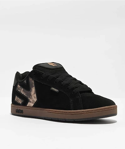 Etnies Fader Black & Gum Skate Shoes