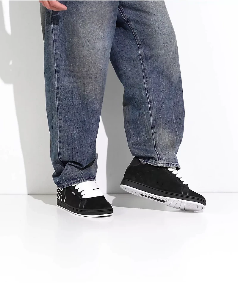 Etnies Fader Black & White Skate Shoes