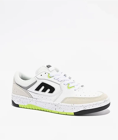 Etnies Loot White, Black & Green Skate Shoes