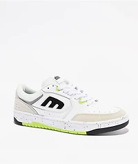 Etnies Loot White, Black & Green Skate Shoes