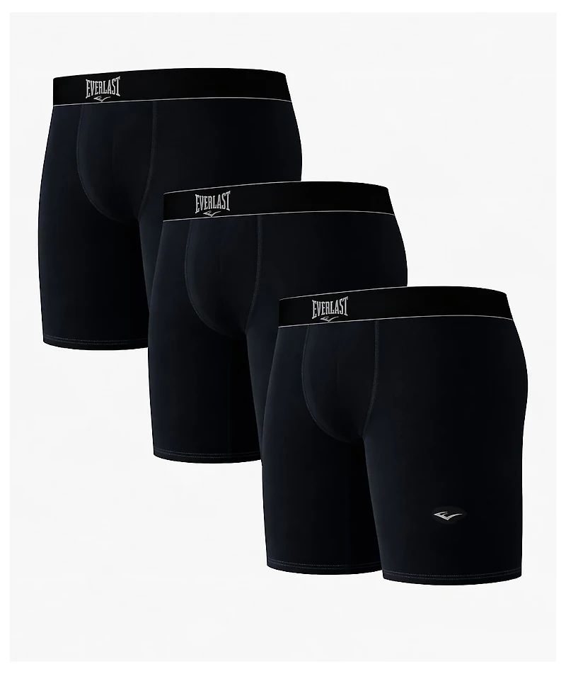 Everlast 3 Pack Black Boxer Briefs