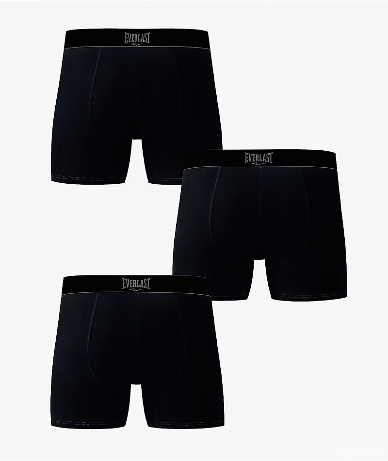 Everlast 3 Pack Black Boxer Briefs