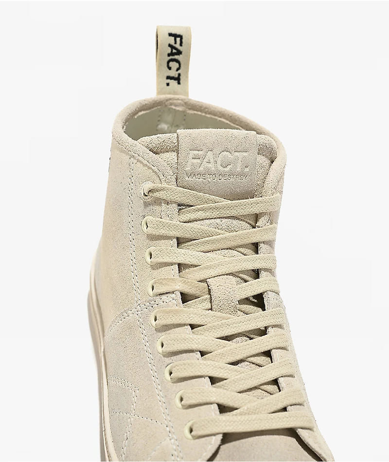 FACT. CNTRL Monkey Dirty White Suede Shoes
