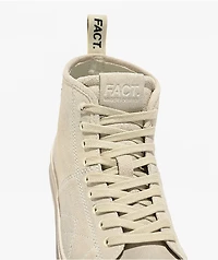 FACT. CNTRL Monkey Dirty White Suede Shoes