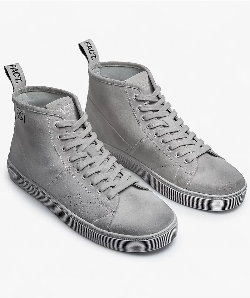 FACT. CNTRL Monkey Dirty White Suede Skate Shoes