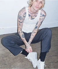 FACT. CNTRL Monkey Dirty White Suede Skate Shoes