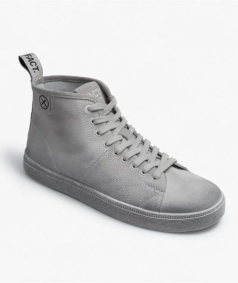 FACT. CNTRL Monkey Dirty White Suede Skate Shoes