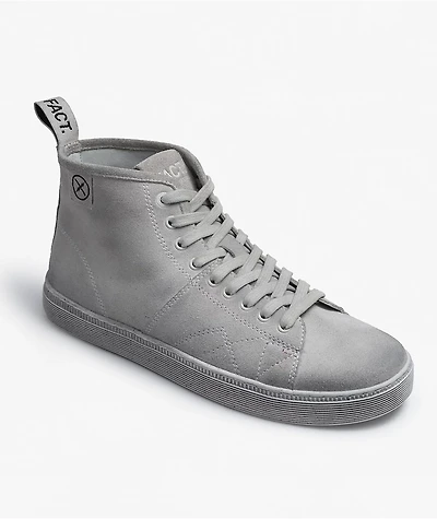 FACT. CNTRL Monkey Dirty White Suede Skate Shoes