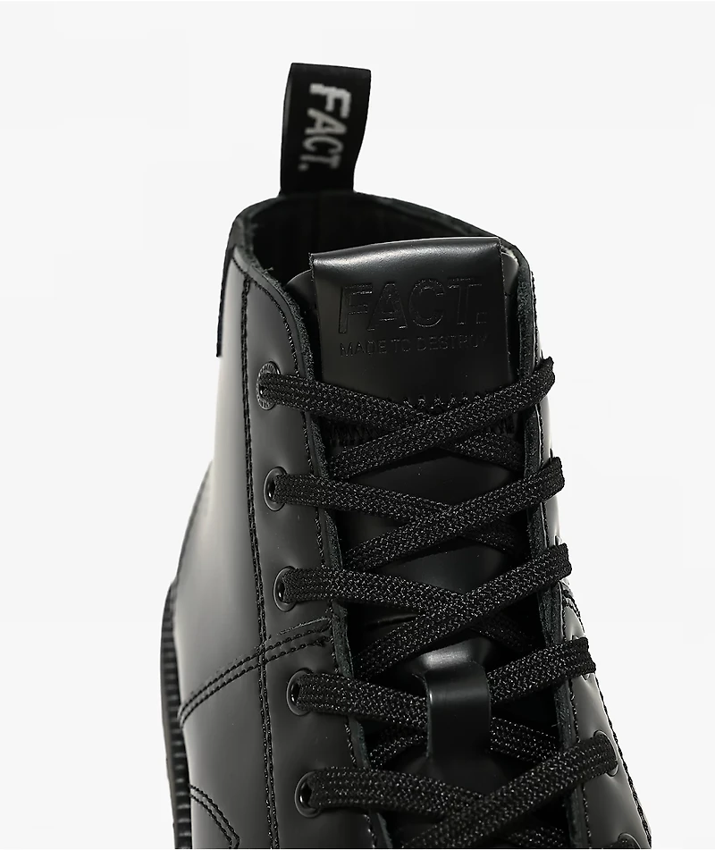 FACT. Monkey Black Leather Boots