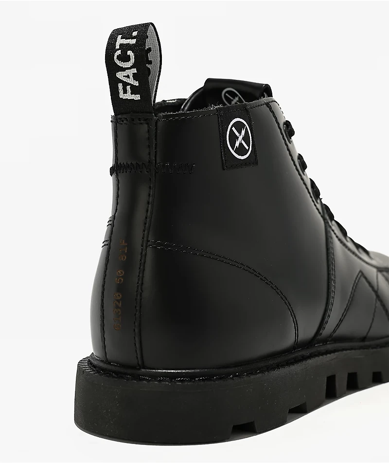 FACT. Monkey Black Leather Boots