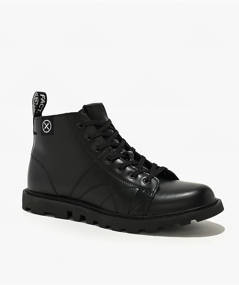 FACT. Monkey Black Leather Boots