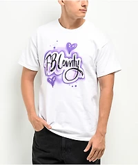 FB County Air Brush Heart White T-Shirt