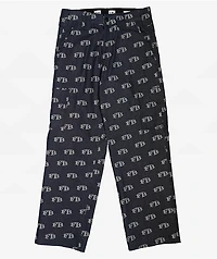 FB County All Over Print Blue Cargo Jeans