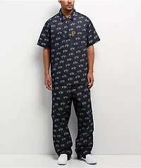 FB County All Over Print Blue Cargo Jeans