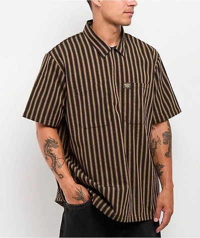 FB County Black & Tan Stripe Quarter Zip Shirt