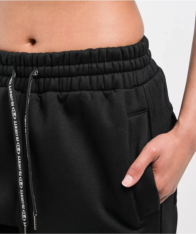FB County Black Cargo Sweatpants