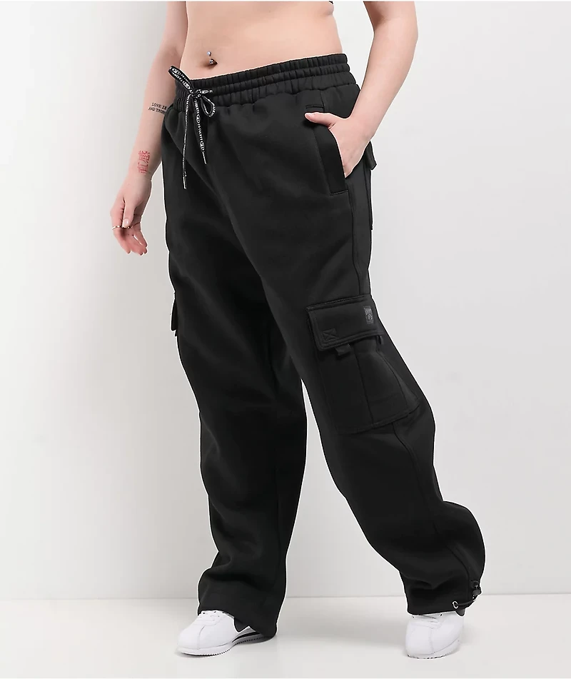 FB County Black Cargo Sweatpants