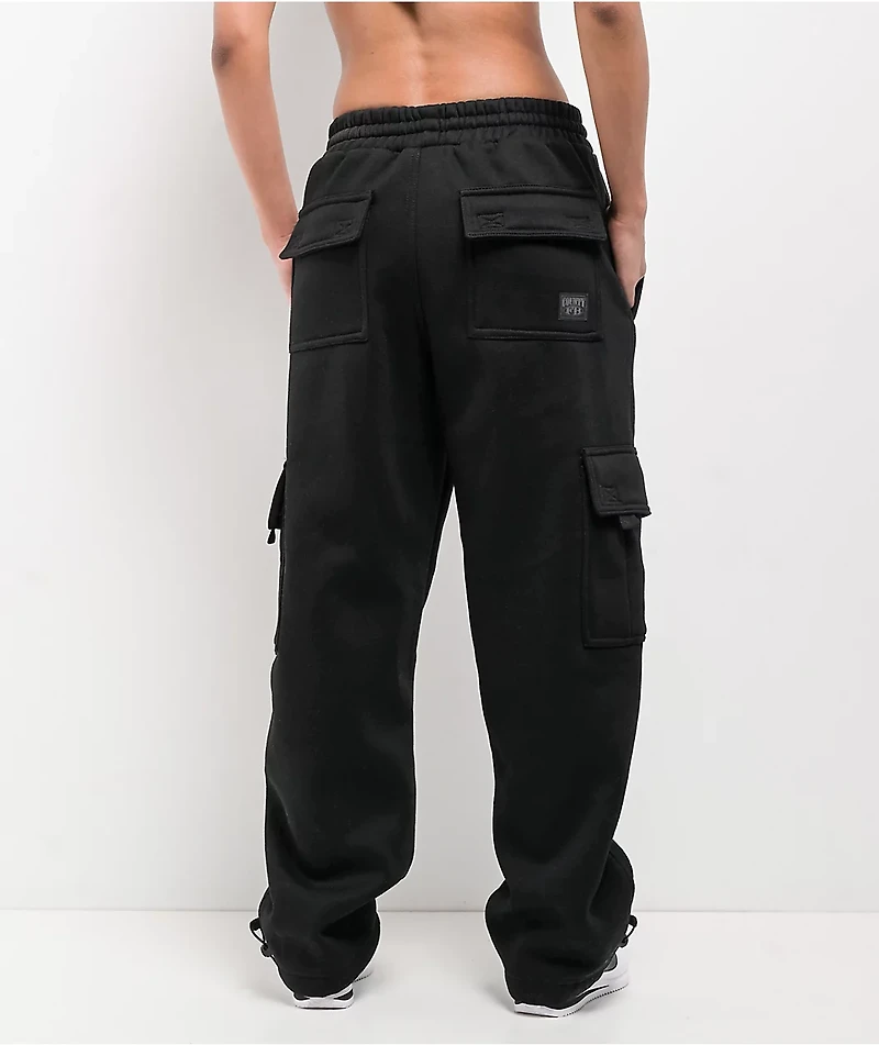 FB County Black Cargo Sweatpants