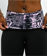 FB County Black Fold Over Flare Leggings