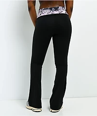 FB County Black Fold Over Flare Leggings