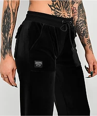 FB County Black Velour Track Pants