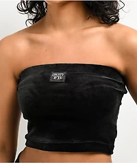 FB County Black Velour Tube Top