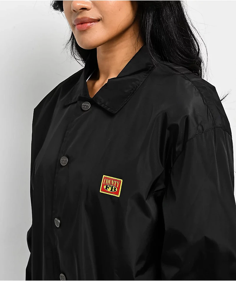 FB County Black Windbreaker Jacket