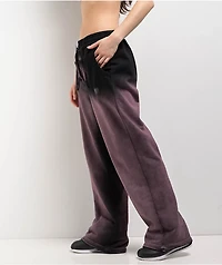 FB County Bleach Dye Black & Pink Sweatpants