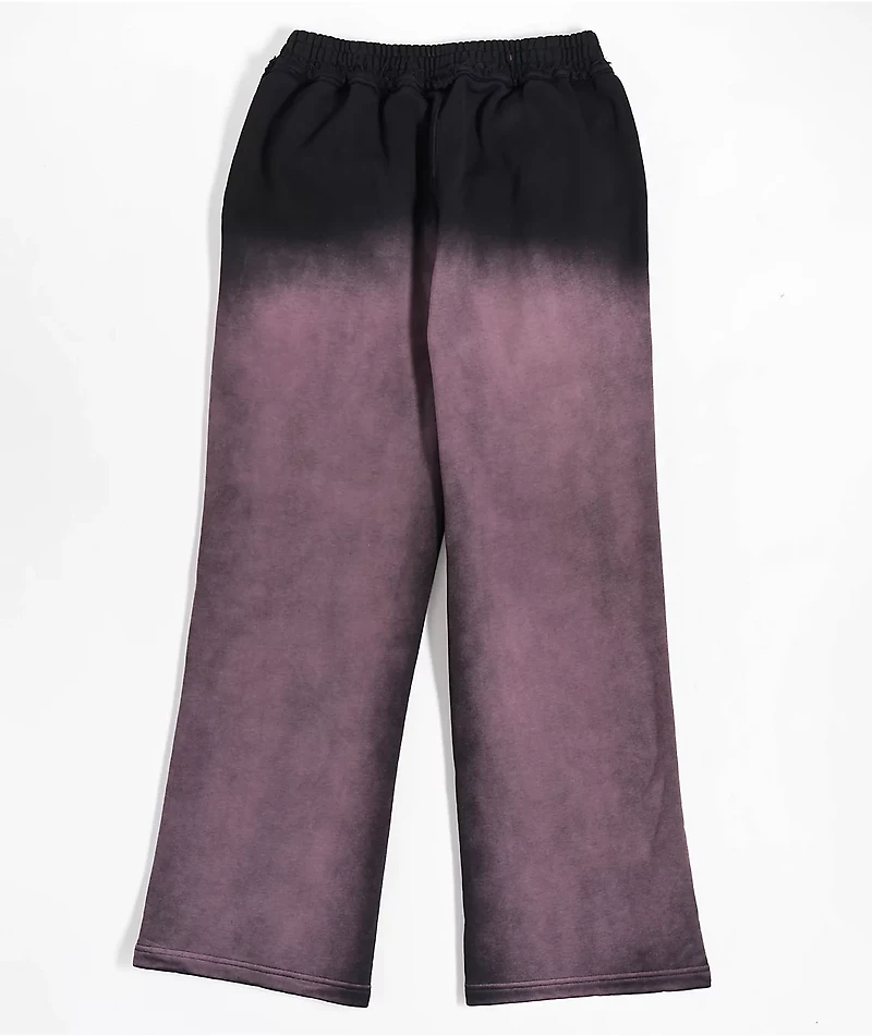 FB County Bleach Dye Black & Pink Sweatpants