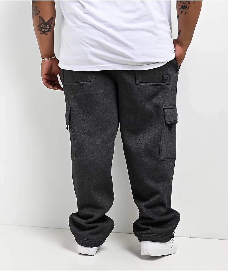 FB County Charcoal Heavyweight Baggy Cargo Sweatpants