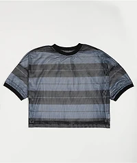 FB County Charlie Brown Black Boxy Crop Football Jersey