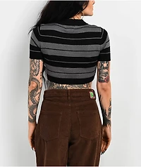 FB County Charlie Brown Grey & Black Crop Polo Shirt