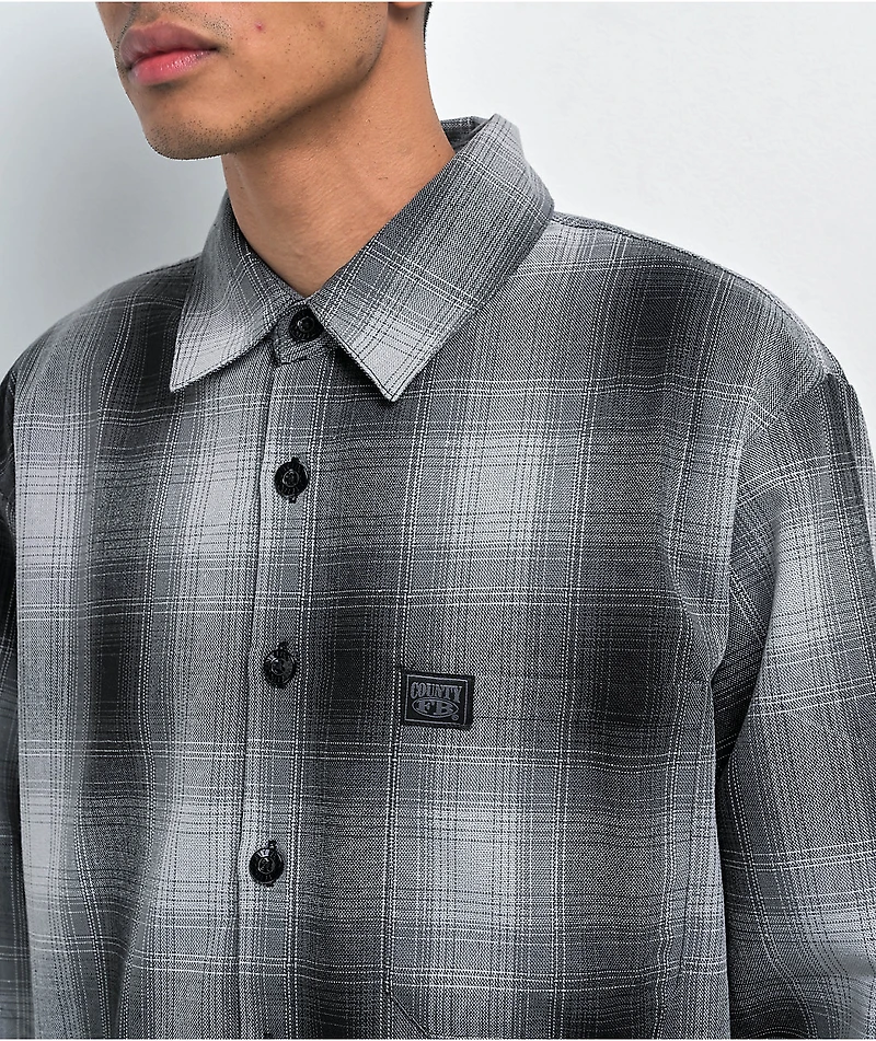 FB County Checker Black, White & Grey Flannel Shirt