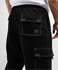 FB County Contrast Black Cargo Sweatpants