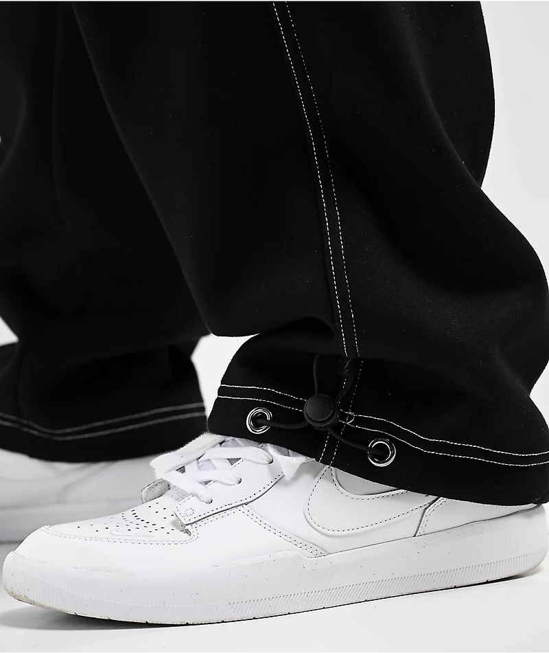 FB County Contrast Black Cargo Sweatpants