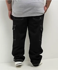 FB County Contrast Black Cargo Sweatpants