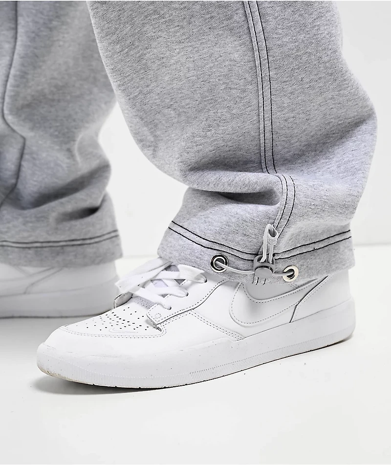 FB County Contrast Grey Cargo Sweatpants