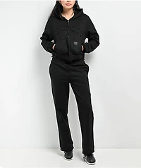 FB County French Terry Black Crop Zip Hoodie