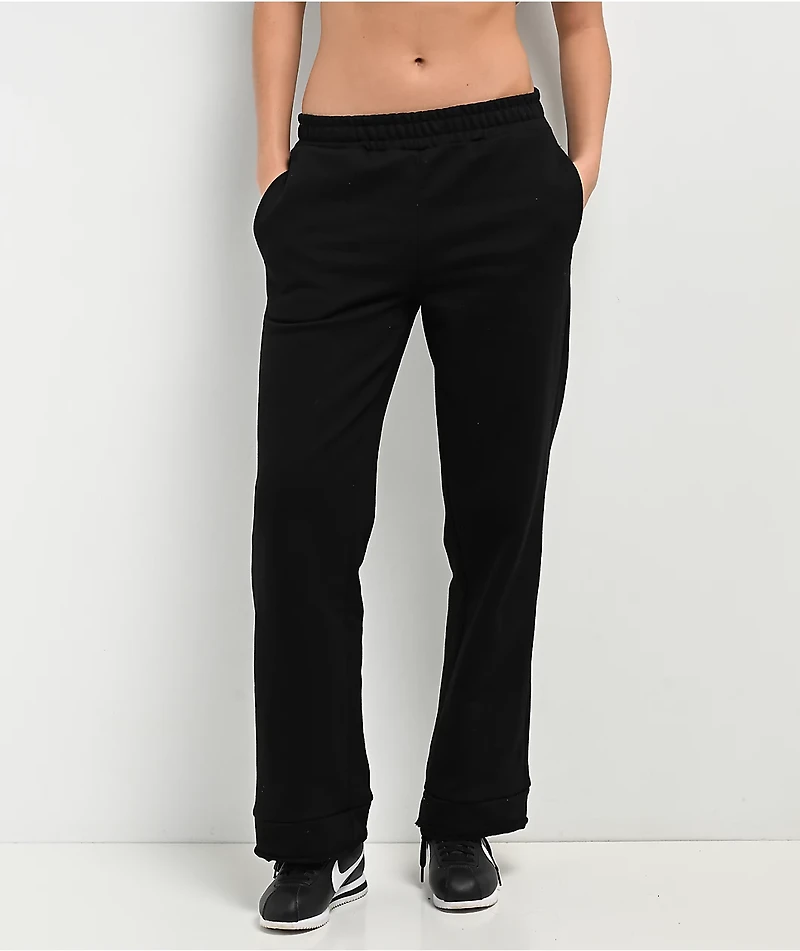FB County French Terry Black Sweatpants