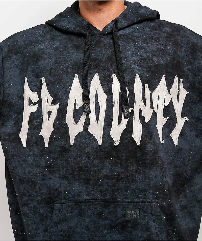FB County Glitter Black Hoodie