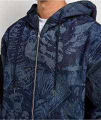 FB County Hard Denim Navy Zip Jacket