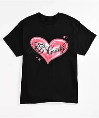 FB County Heart Logo Black T-Shirt