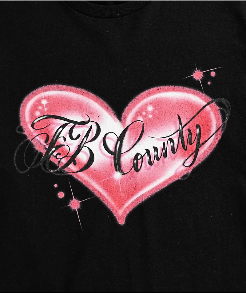 FB County Heart Logo Black T-Shirt