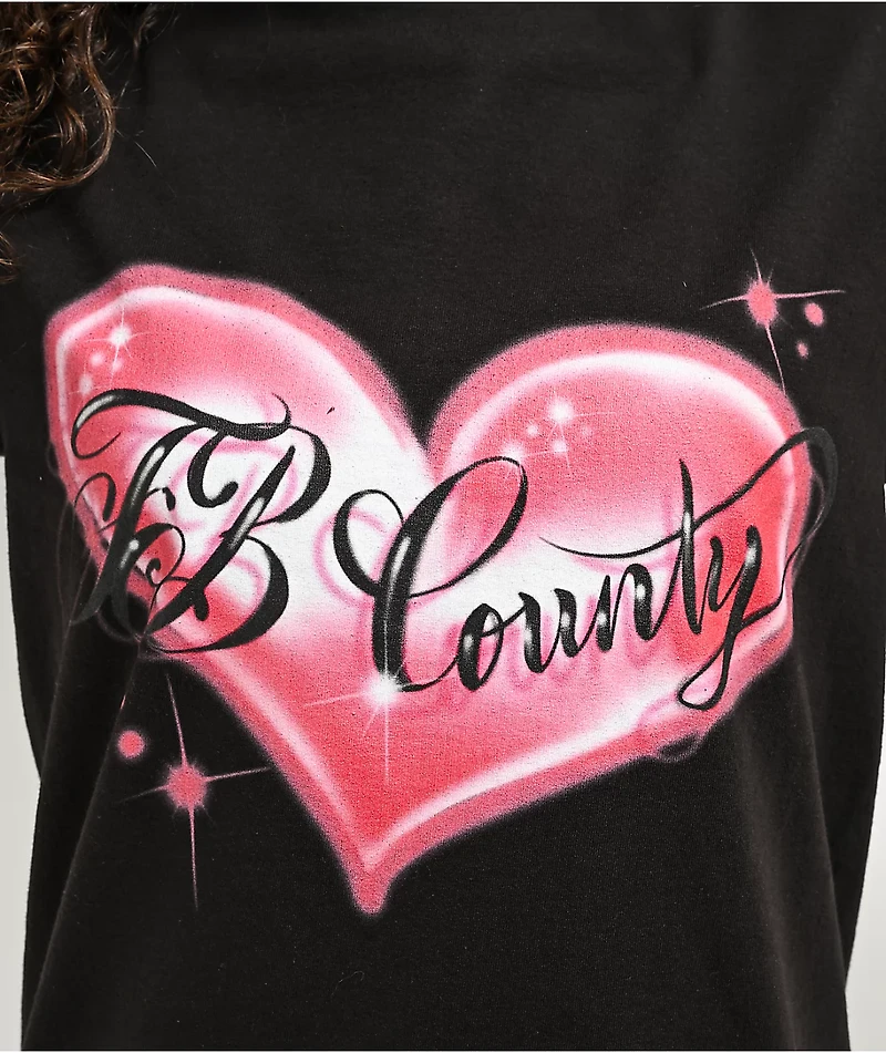 FB County Heart Logo Black T-Shirt