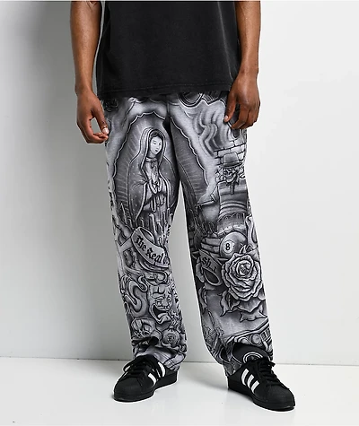 FB County Inked Up Grey Baggy Sweatpants