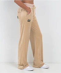 FB County Khaki Velour Track Pants