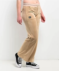 FB County Khaki Velour Track Pants
